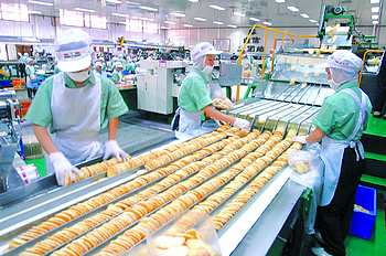 湖南旺旺食品生產線一景